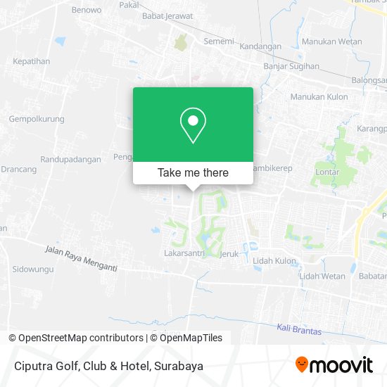 Ciputra Golf, Club & Hotel map