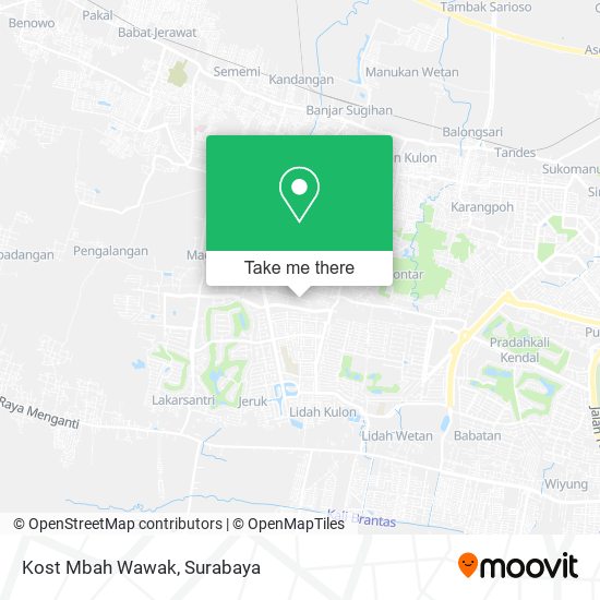 Kost Mbah Wawak map