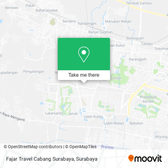 Fajar Travel Cabang Surabaya map