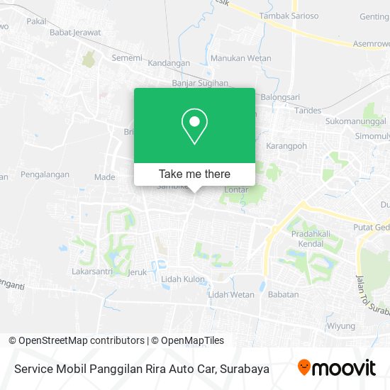 Service Mobil Panggilan Rira Auto Car map