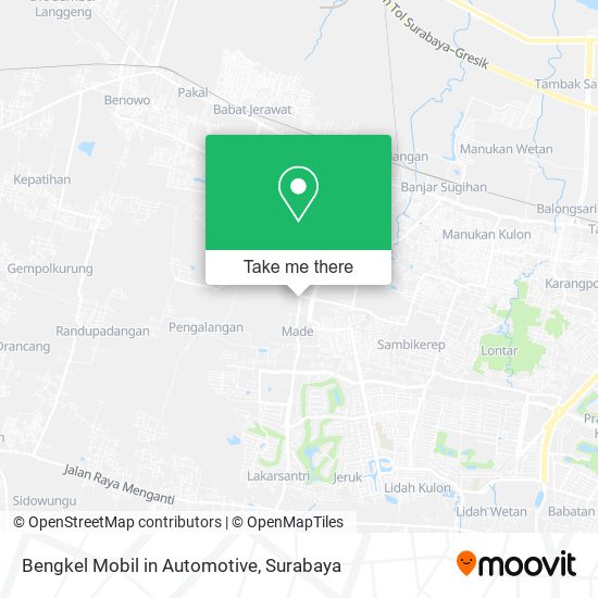 Bengkel Mobil in Automotive map