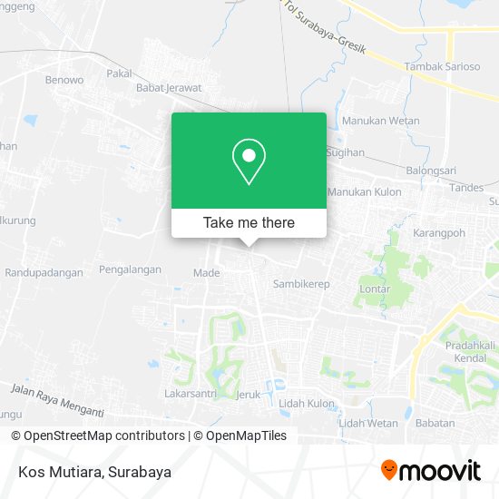 Kos Mutiara map