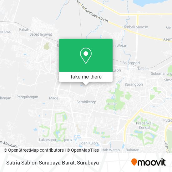 Satria Sablon Surabaya Barat map