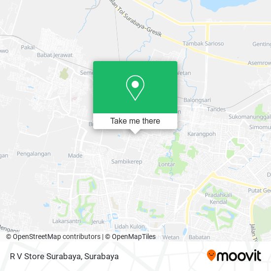 R V Store Surabaya map