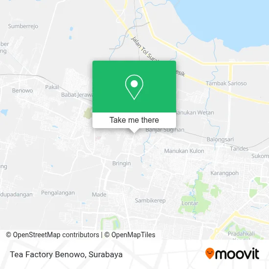Tea Factory Benowo map