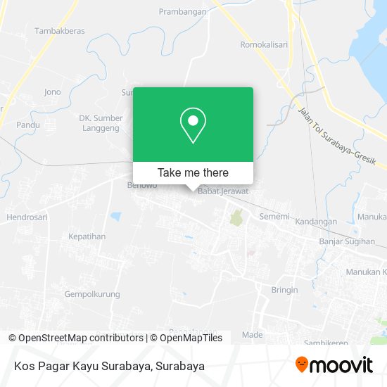 Kos Pagar Kayu Surabaya map
