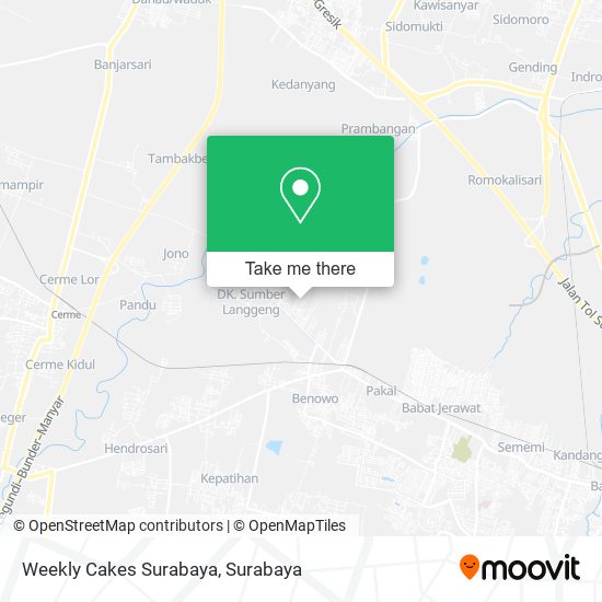 Weekly Cakes Surabaya map