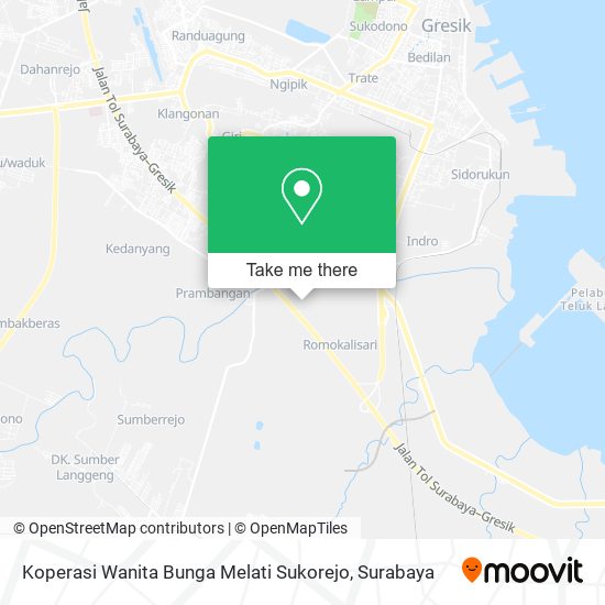 Koperasi Wanita Bunga Melati Sukorejo map