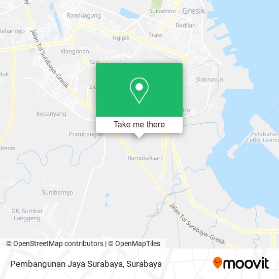 Pembangunan Jaya Surabaya map