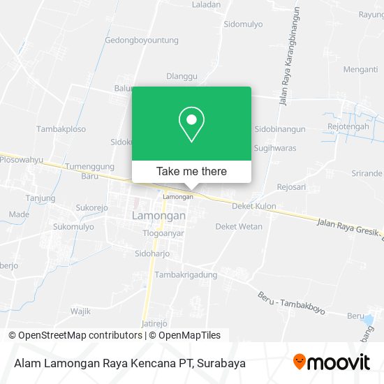 Alam Lamongan Raya Kencana PT map