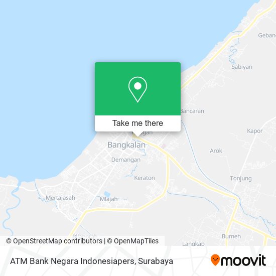 ATM Bank Negara Indonesiapers map