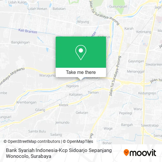 Bank Syariah Indonesia-Kcp Sidoarjo Sepanjang Wonocolo map