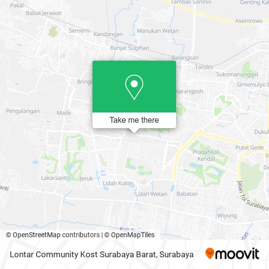 Lontar Community Kost Surabaya Barat map