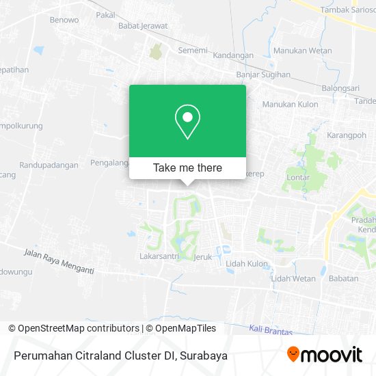 Perumahan Citraland Cluster DI map