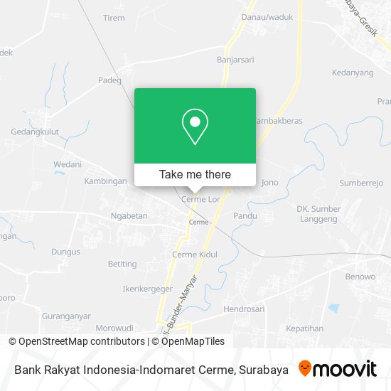Bank Rakyat Indonesia-Indomaret Cerme map