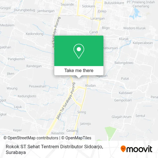 Rokok ST Sehat Tentrem Distributor Sidoarjo map
