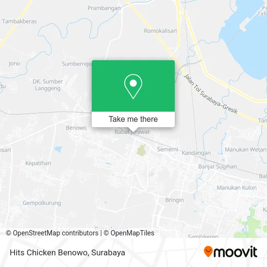 Hits Chicken Benowo map