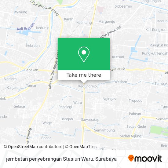 jembatan penyebrangan Stasiun Waru map