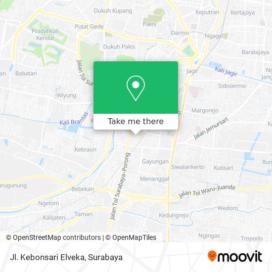 Jl. Kebonsari Elveka map
