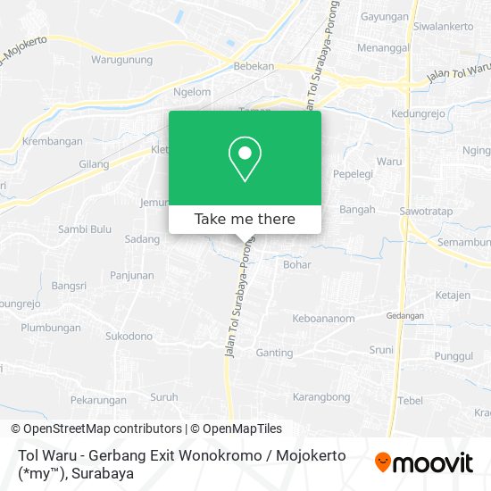 Tol Waru - Gerbang Exit Wonokromo / Mojokerto (*my™) map