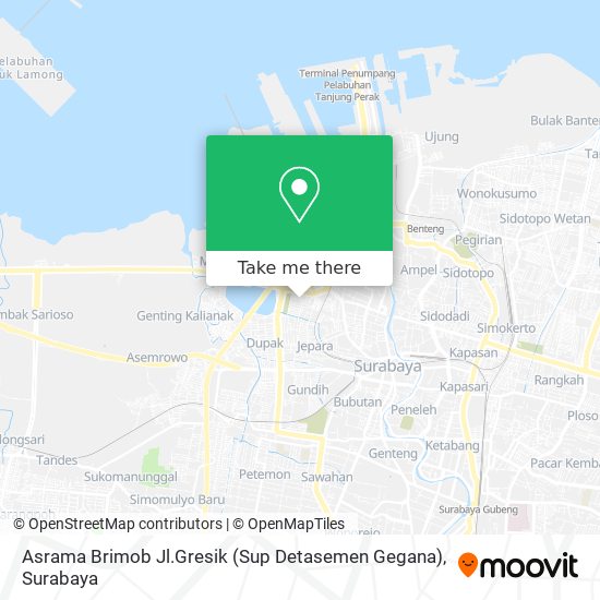 Asrama Brimob Jl.Gresik (Sup Detasemen Gegana) map