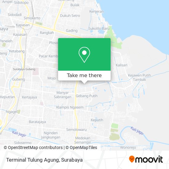 Terminal Tulung Agung map