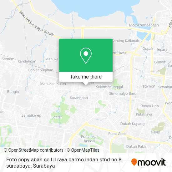 Foto copy abah cell jl raya darmo indah stnd no 8 suraabaya map