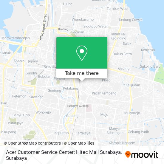 Acer Customer Service Center: Hitec Mall Surabaya map