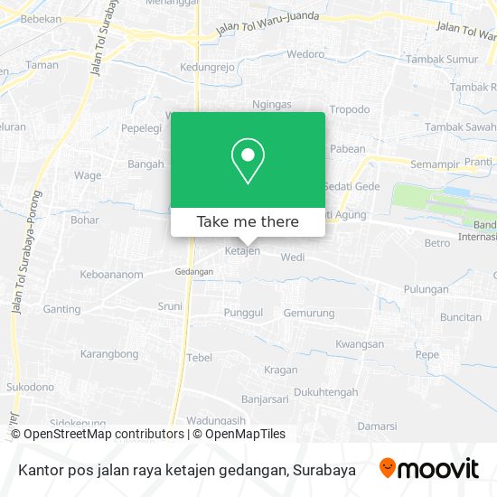 Kantor pos jalan raya ketajen gedangan map