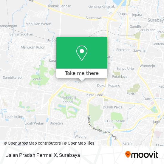 Jalan Pradah Permai X map