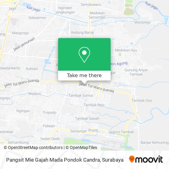 Pangsit Mie Gajah Mada Pondok Candra map