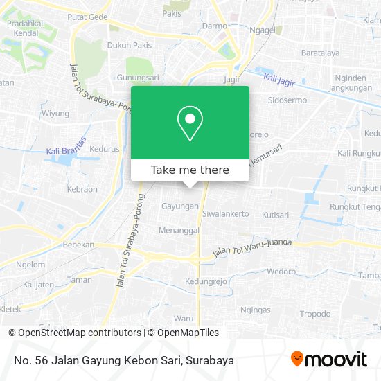No. 56 Jalan Gayung Kebon Sari map