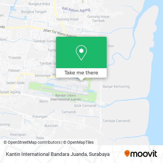 Kantin International Bandara Juanda map
