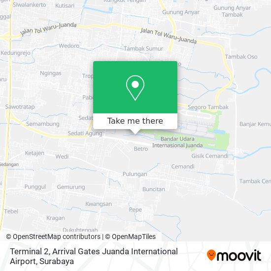 Terminal 2, Arrival Gates Juanda International Airport map