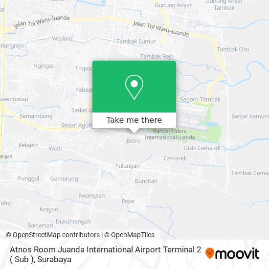 Atnos Room Juanda International Airport Terminal 2 ( Sub ) map