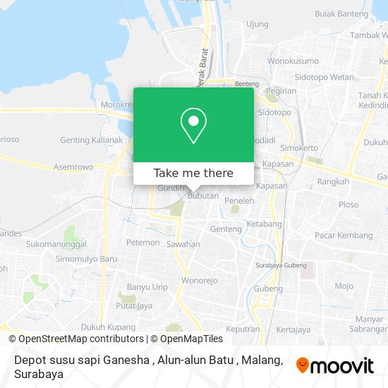 Depot susu sapi Ganesha , Alun-alun Batu , Malang map