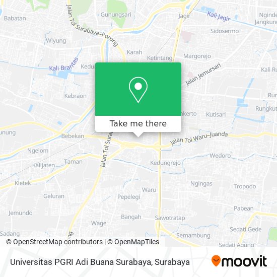 Universitas PGRI Adi Buana Surabaya map