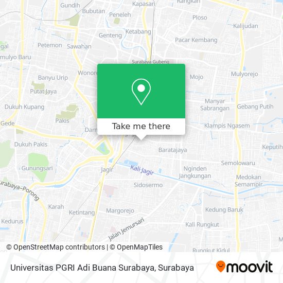 Universitas PGRI Adi Buana Surabaya map