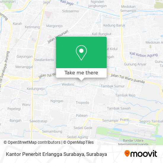 Kantor Penerbit Erlangga Surabaya map