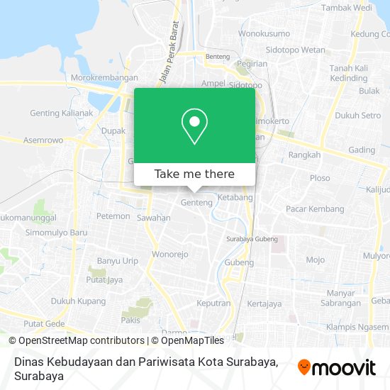 Dinas Kebudayaan dan Pariwisata Kota Surabaya map