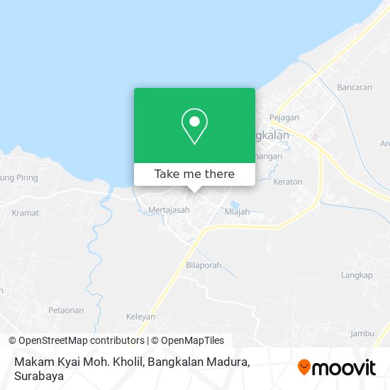Makam Kyai Moh. Kholil, Bangkalan Madura map