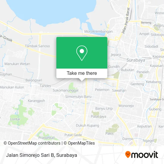 Jalan Simorejo Sari B map
