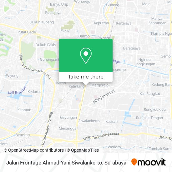 Jalan Frontage Ahmad Yani Siwalankerto map