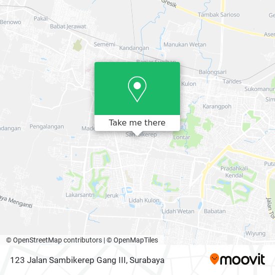 123 Jalan Sambikerep Gang III map