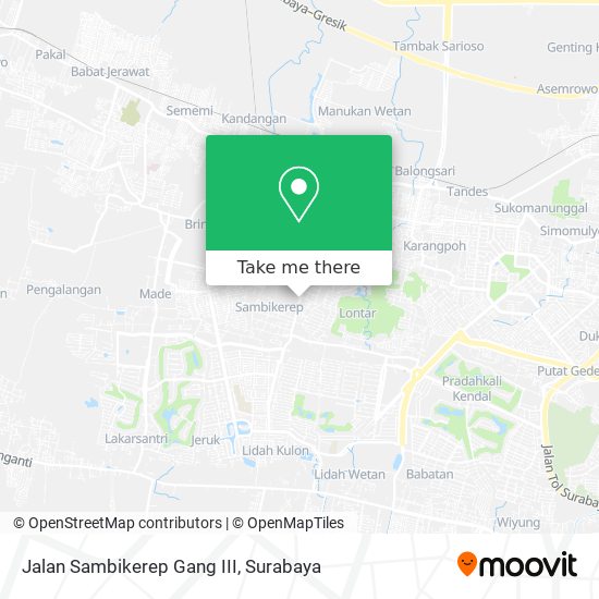Jalan Sambikerep Gang III map