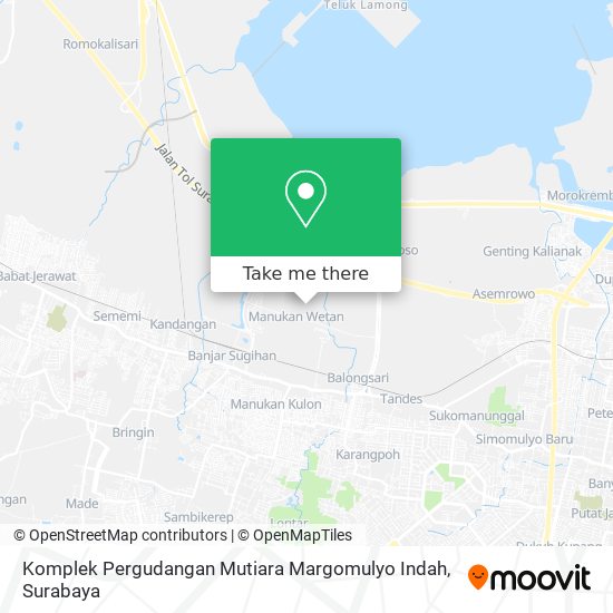 Komplek Pergudangan Mutiara Margomulyo Indah map