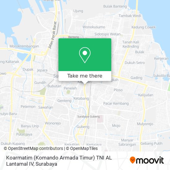 Koarmatim (Komando Armada Timur) TNI AL Lantamal IV map