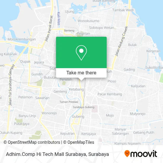 Adhim.Comp Hi Tech Mall Surabaya map