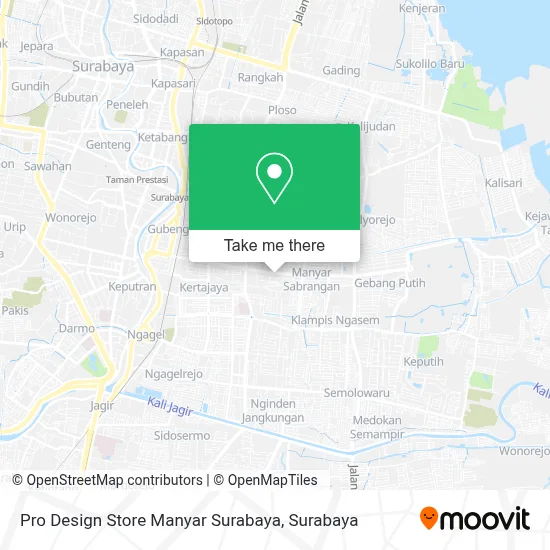 Pro Design Store Manyar Surabaya map