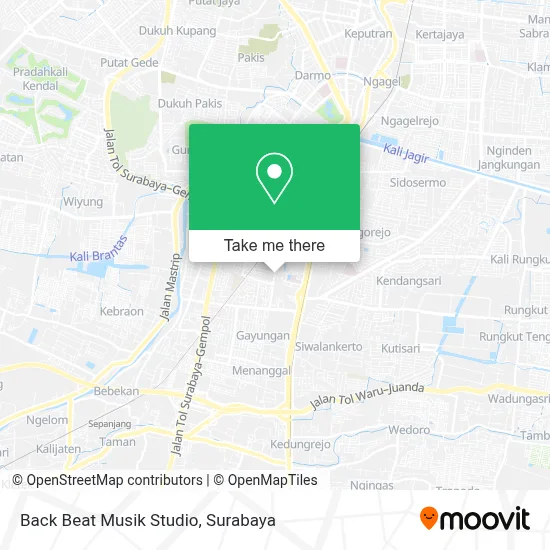 Back Beat Musik Studio map